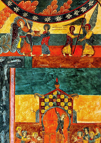 Св. Иоанн получает книгу из рук ангела. 975 год